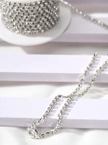 1roll Claw Rhinestone Crystal Tassel Diy Clothes Earring Accessory Beads Diamond Rhinestone Chain