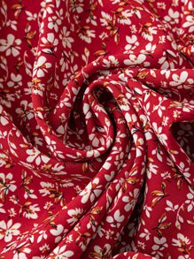 SHEIN LUNE 大碼碎花燈籠袖洋裝