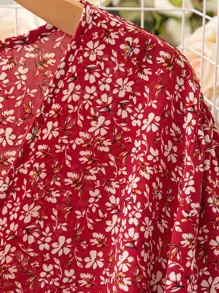 SHEIN LUNE 大碼碎花燈籠袖洋裝