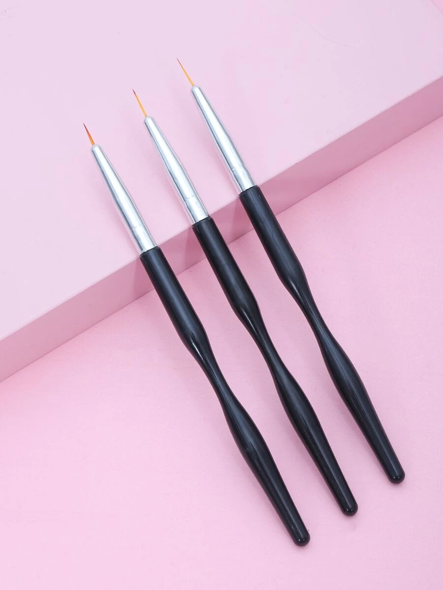 3 cọ vẽ móng - màu đen - Xem 1