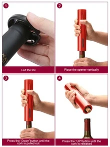 1 pieza Abridor de vino eléctrico - Rojo - Ver 7
