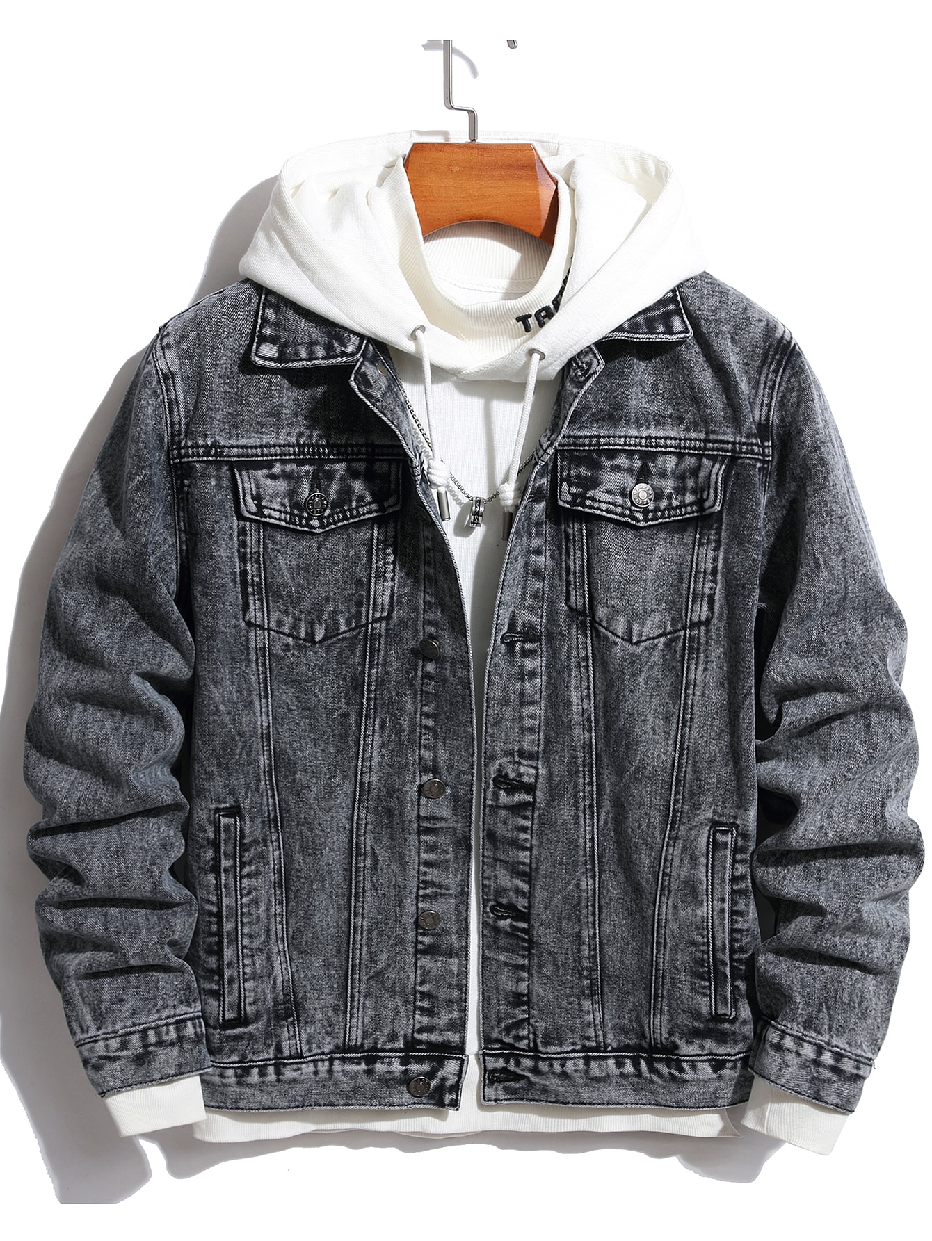 Our Guys Flap Pocket Denim Jacket Without Hoodie is such a vibe 