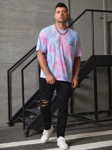 Manfinity VCAY Men Plus Cotton Ripped Skinny Jeans - Black - View 4