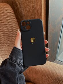 Four-leaf Clover Pattern Phone Case - Black - View 4