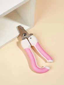 1入組隨機色不銹鋼寵物指甲剪