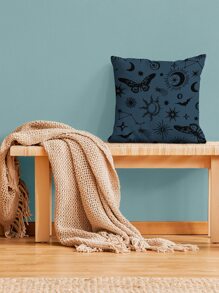 ROMWE Fairycore 1pc Galaxy & Butterfly Print Cushion Cover Without Filler - Multicolor - View 5