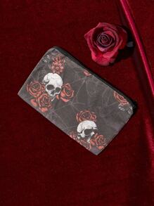 ROMWE Goth Skull & Rose Graphic Square Bag - Multicolor - View 2