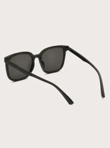 1pc Female Square Shaped Fashion Glasses Suitable For Daily Wear And Decorative Use - Dark Grey - View 3