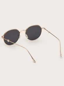 1pc Ladies' Fashionable Heart Shaped Metal Frame Eyeglasses Suitable For Daily Decorative Wear Basics Fall Winter Women Outfits Clothes Business Casual Gifts For Summer Beach Vacation,Outdoor,Travel - Grey - View 3