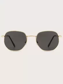 1pc Women's Metallic Frame Polygonal Shape Fashion Glasses Suitable For Daily Wear Vintage Shades Beach Accessories Beach Accessories For Women Glasses Shades Basics Fall Winter Women Outfits Clothes Business Casual Gifts For Summer Beach Vacation,Outdoor,Travel