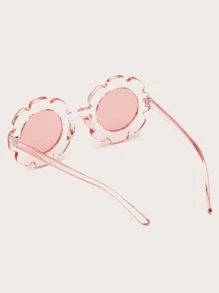兒童花邊框太陽眼鏡 - 粉色 - 查看 3