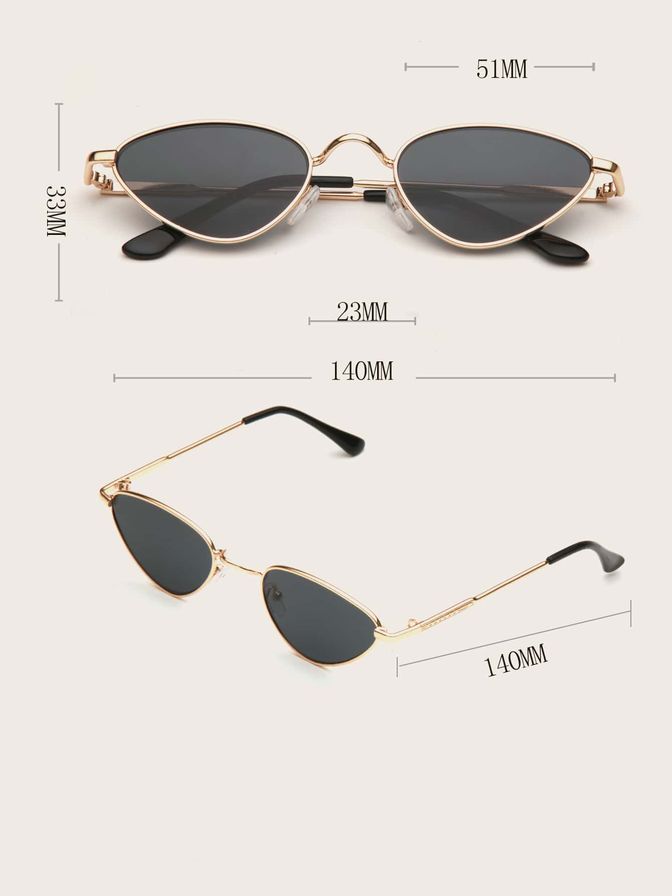 1pc Ladies' Fashion Cat Eye Fashion Glasses With Metal Frame For Daily Wear And Decor Elegant Shades Beach Accessories Beach Accessories For Women Glasses Shades Basics Fall Winter Women Outfits Clothes Business Casual Gifts For Summer Beach Vacation,Outdoor,Travel