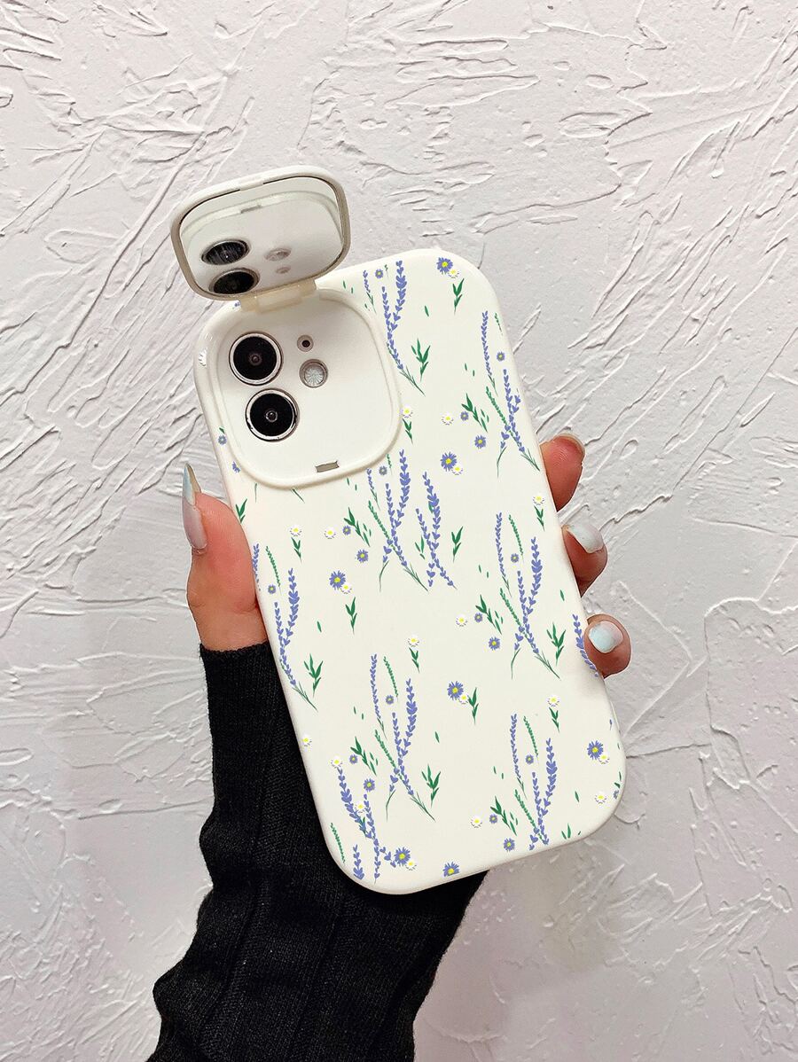 花朵圖案鏡面手機殼 - 彩色 - 查看 1