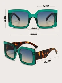 1pc Women's Fashionable Square Frame Eyeglasses Suitable For Daily Wear Boho Shades Beach Accessories Beach Accessories For Women Glasses Shades Basics Fall Winter Women Outfits Clothes Business Casual Gifts For Summer Beach Vacation,Outdoor,Travel - Multicolor - View 4