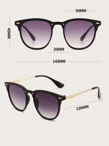 1 Pair Women Square Stud Fashion Glasses, Suitable For Daily Wear - Mauve Purple - View 4