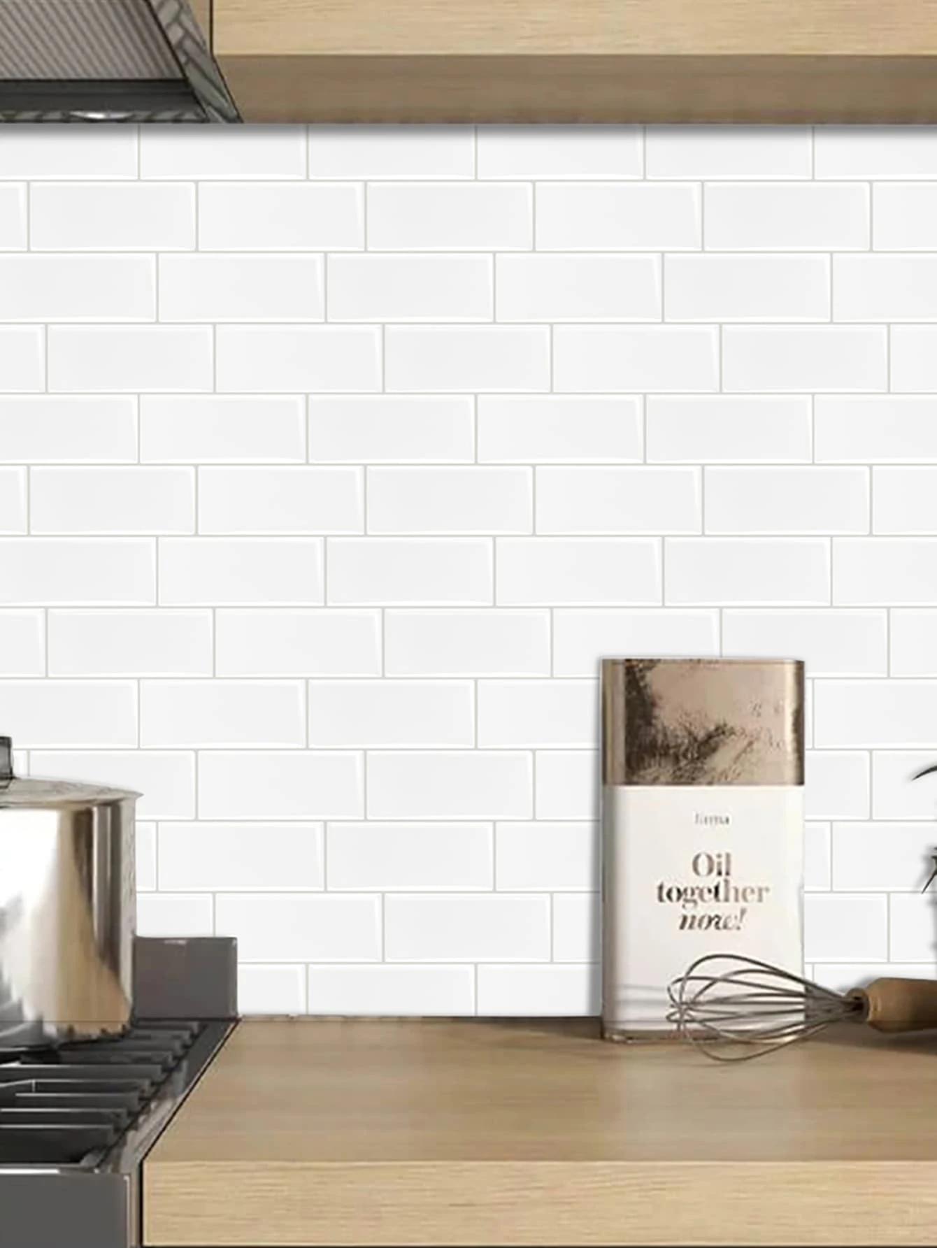 1 miếng dán tường 3D chống thấm nước - trắng - Xem 1