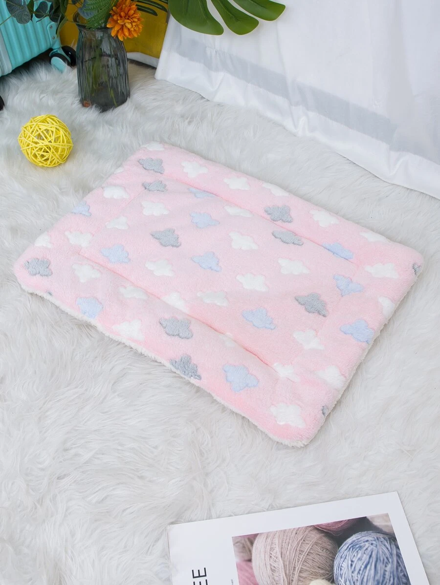 1 tấm lót thùng thú cưng in hình đám mây - Hồng - Xem 1