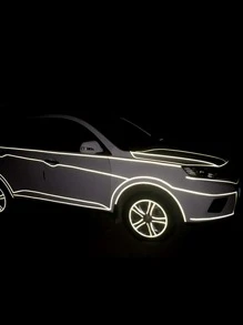 1 pieza de color al azar luminoso reflectante cinta - Multicolor - Ver 5