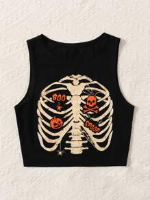 Muchica Áo hai dây Lễ Các Thánh Lá thư Giải trí - màu đen - Xem 3