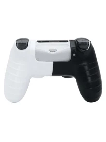 PS4 Black & White Splash Silicone Controller Grip, Anti-Sweat And Anti-Slip (Asymmetrical Black & White Dye Placement) - Black and White - View 8