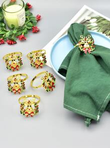 20 件/12 件/6 件/4 件/1 件优雅圣诞鹿头餐巾环餐桌装饰用品，批发 - 彩色 - 查看 1