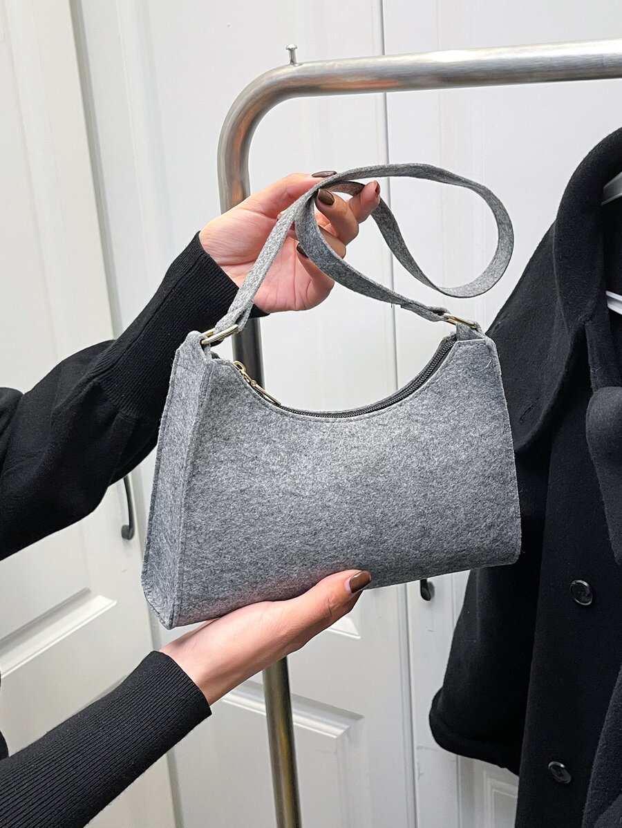 Felt Tối giản Cái túi - Màu Xám nhạt - Xem 1