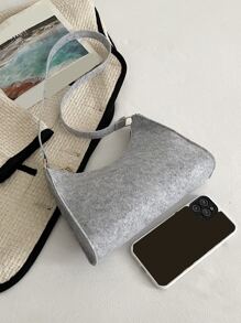 Felt Tối giản Cái túi - Màu Xám nhạt - Xem 2