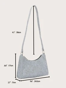 Felt Tối giản Cái túi - Màu Xám nhạt - Xem 3