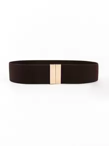 Minimalist Elastic Belt - Coffee Brown - View 1