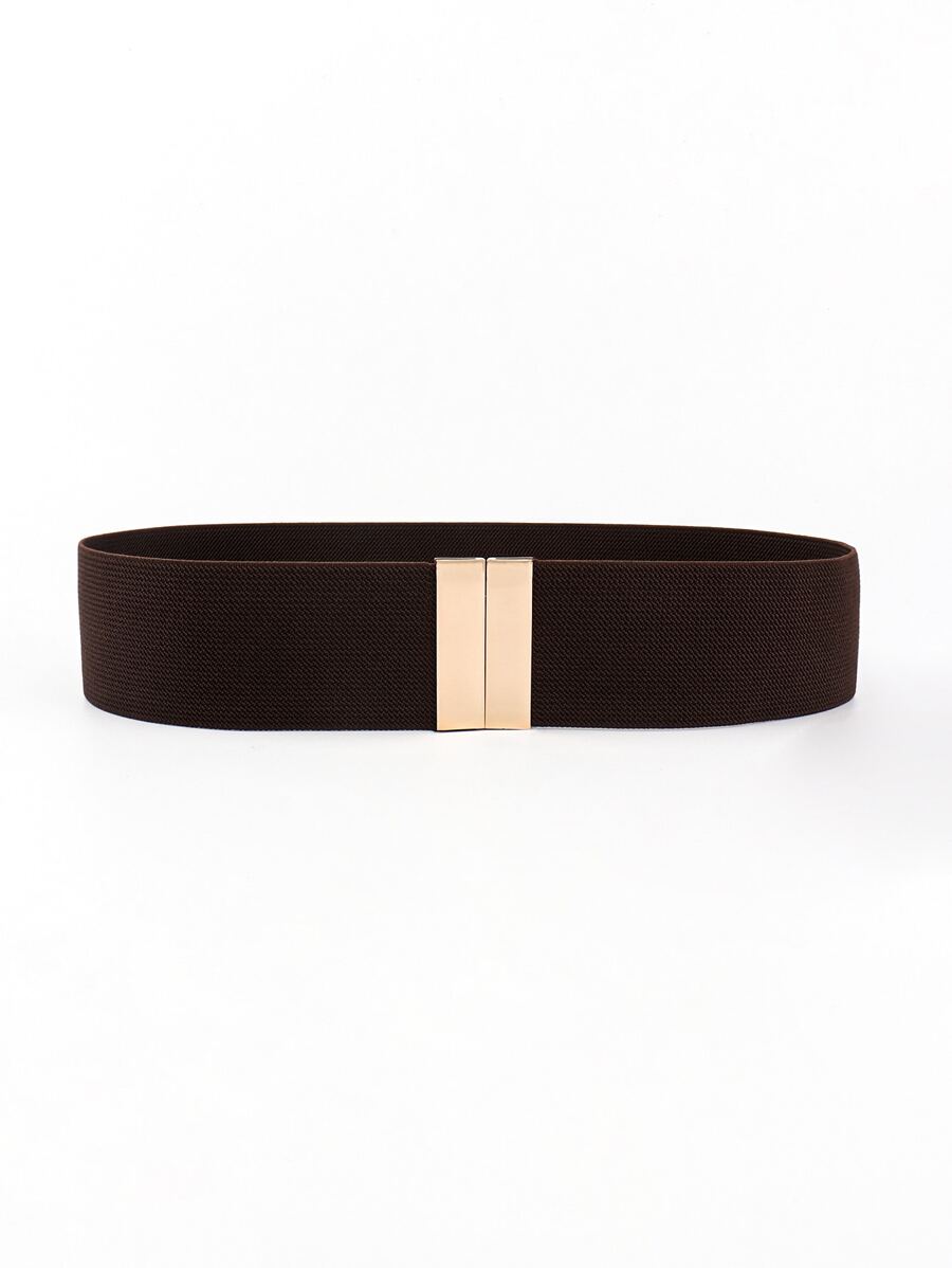 Minimalist Elastic Belt - Coffee Brown - View 1