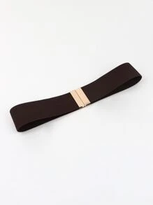 Minimalist Elastic Belt - Coffee Brown - View 2