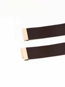 Minimalist Elastic Belt - Coffee Brown - View 3