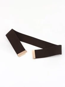 Minimalist Elastic Belt - Coffee Brown - View 4