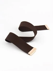 Minimalist Elastic Belt - Coffee Brown - View 5