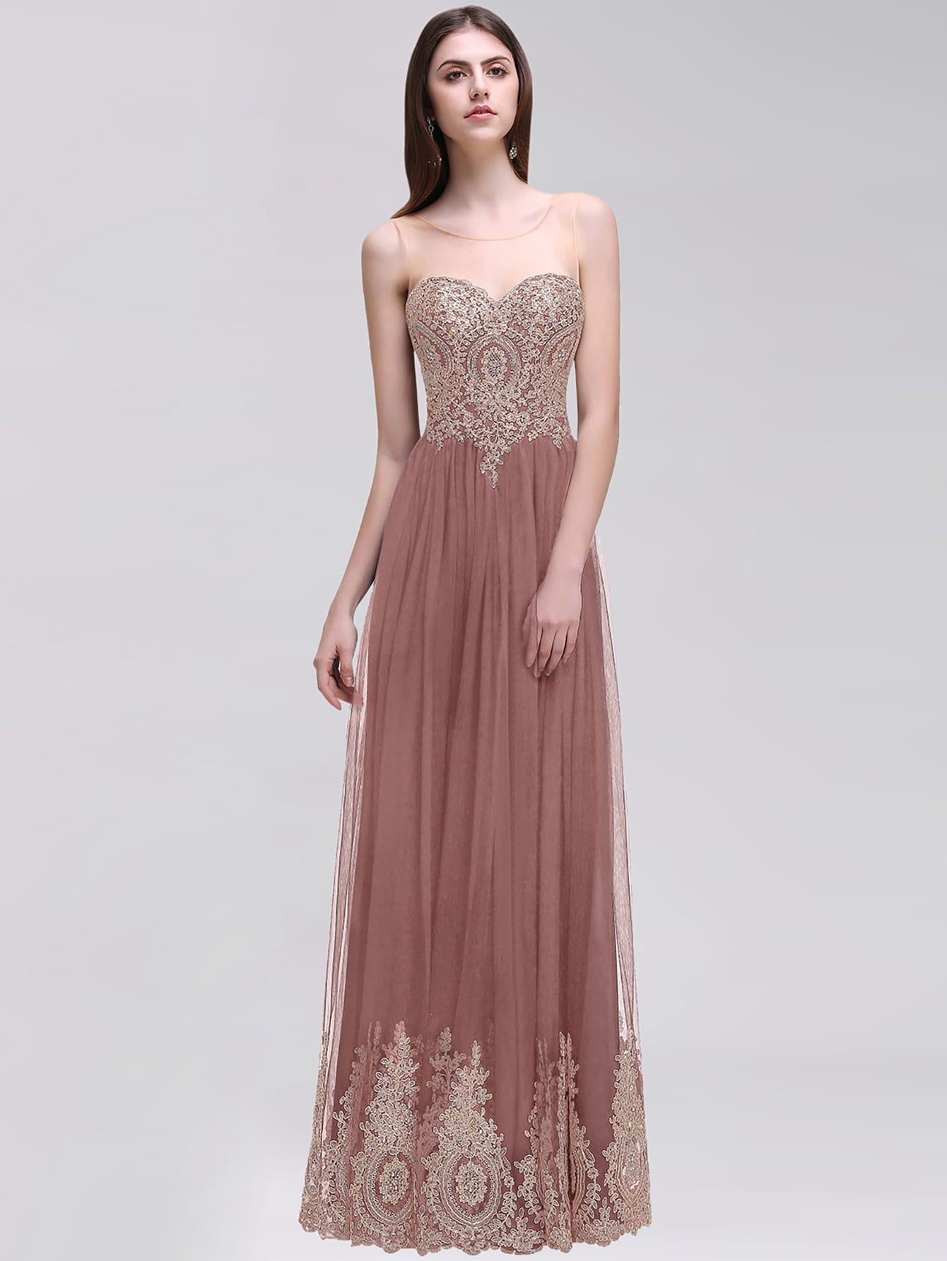 Babyonline Cocktailkleid Lang - Elegantes Abendkleid Mit Schleppe