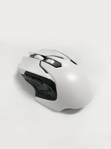 1 قطعة ماوس لاسلكي كتلة اللون، فأرة كمبيوتر - أبيض وأسود - مشاهدة 3