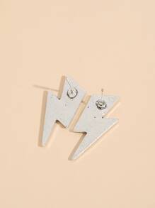 Rhinestone Lightning Design Stud Earrings - Multicolor - View 2
