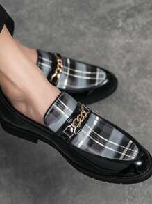 Men's Buckled Pu Leather Shoes For Banquets, Parties, Dancing, Weddings As Groom/groomsman