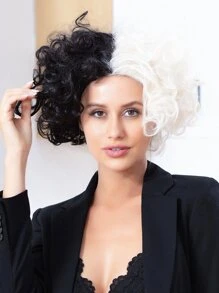 短卷人造假髮 - 彩色 - 查看 1