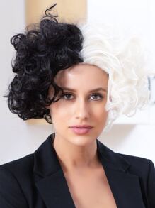 短卷人造假髮 - 彩色 - 查看 4