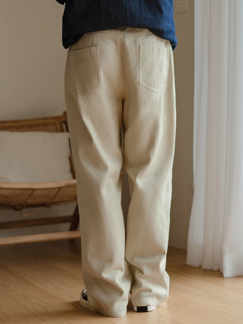 Men Zipper Fly Straight Leg Pants, Fall