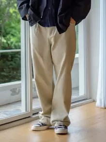 DAZY Men Zipper Fly Straight Leg Pants, Back To School