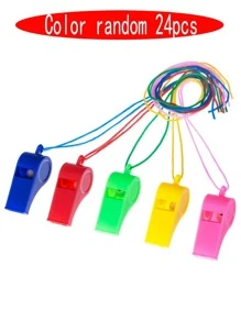 24 piezas Silbato de fiesta de color al azar - Multicolor - Ver 6