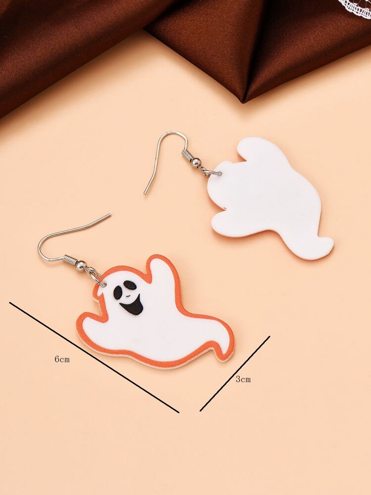 ふわりん専用♡幽霊デザインのピアス コミカルな表情 幽霊 ドロップピアス | SHEIN JAPAN
