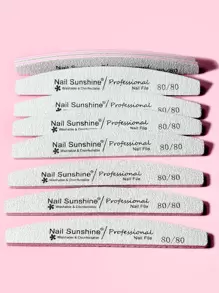 NailSunshine 10 piezas Lima de uña grano 80/80