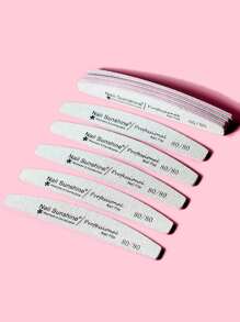 NailSunshine 10 piezas Lima de uña grano 80/80