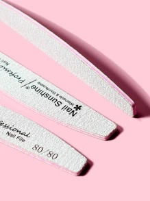 NailSunshine 10 piezas Lima de uña grano 80/80