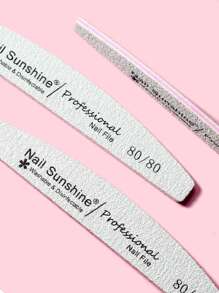 NailSunshine 10 piezas Lima de uña grano 80/80