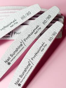 NailSunshine 10 piezas Lima de uña grano 80/80