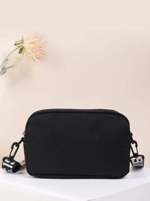 Túi Crossbody Nữ Lá thư Có thể điều chỉnh được Mốt - màu đen - Xem 2